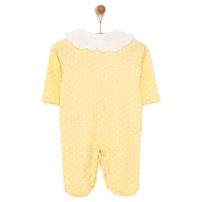 HelloBaby Newborn Girl Footed Jumpsuit - Yellow - ebebek - Black Friday