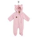 HelloBaby Newborn Girl Plush Footed Jumpsuit - Pink - ebebek - Black Friday