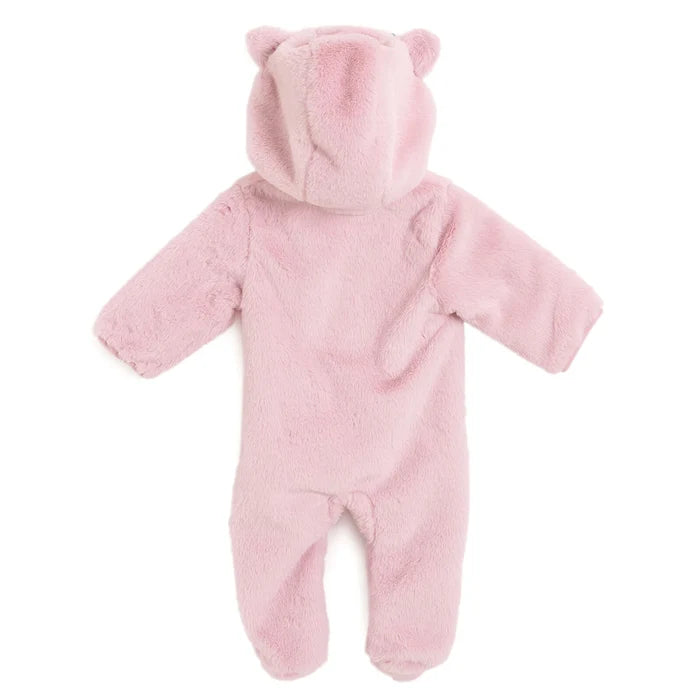 HelloBaby Newborn Girl Plush Footed Jumpsuit - Pink - ebebek - Black Friday