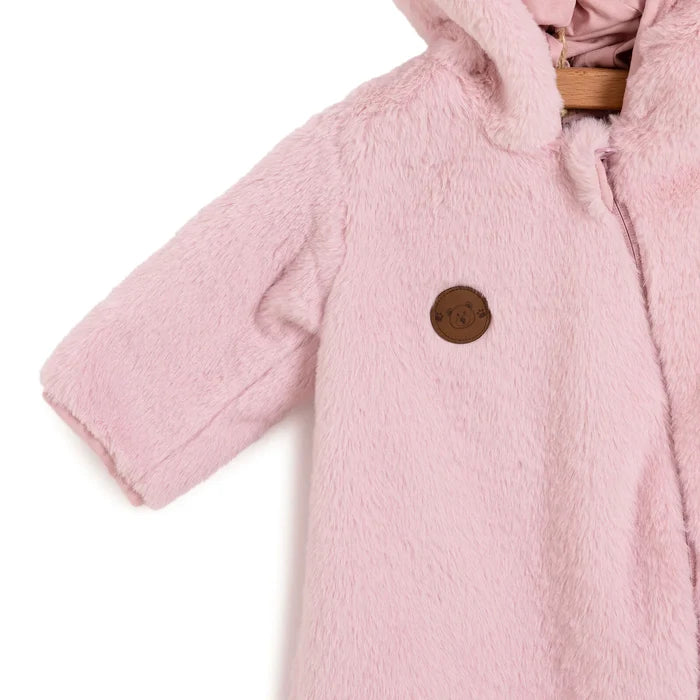 HelloBaby Newborn Girl Plush Footed Jumpsuit - Pink - ebebek - Black Friday