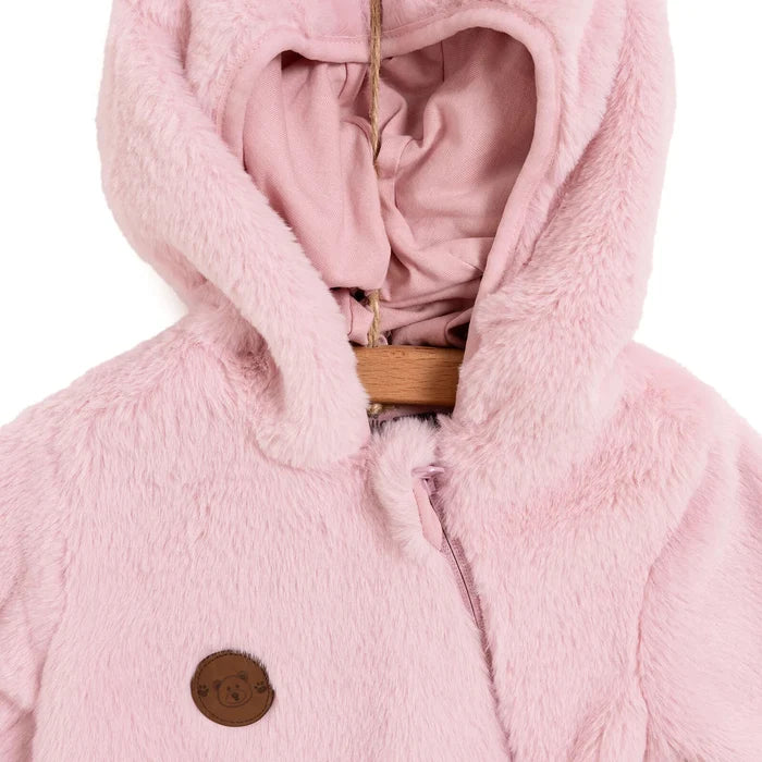 HelloBaby Newborn Girl Plush Footed Jumpsuit - Pink - ebebek - Black Friday