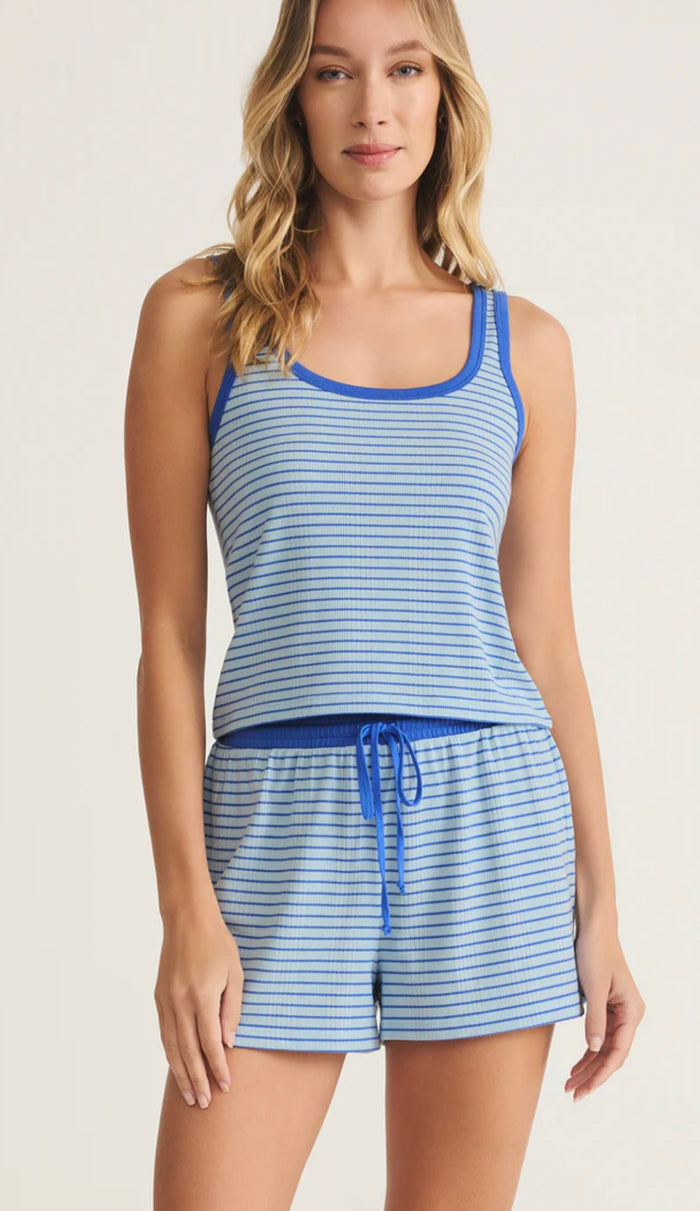HIGH TIDE STRIPED RIB TANK