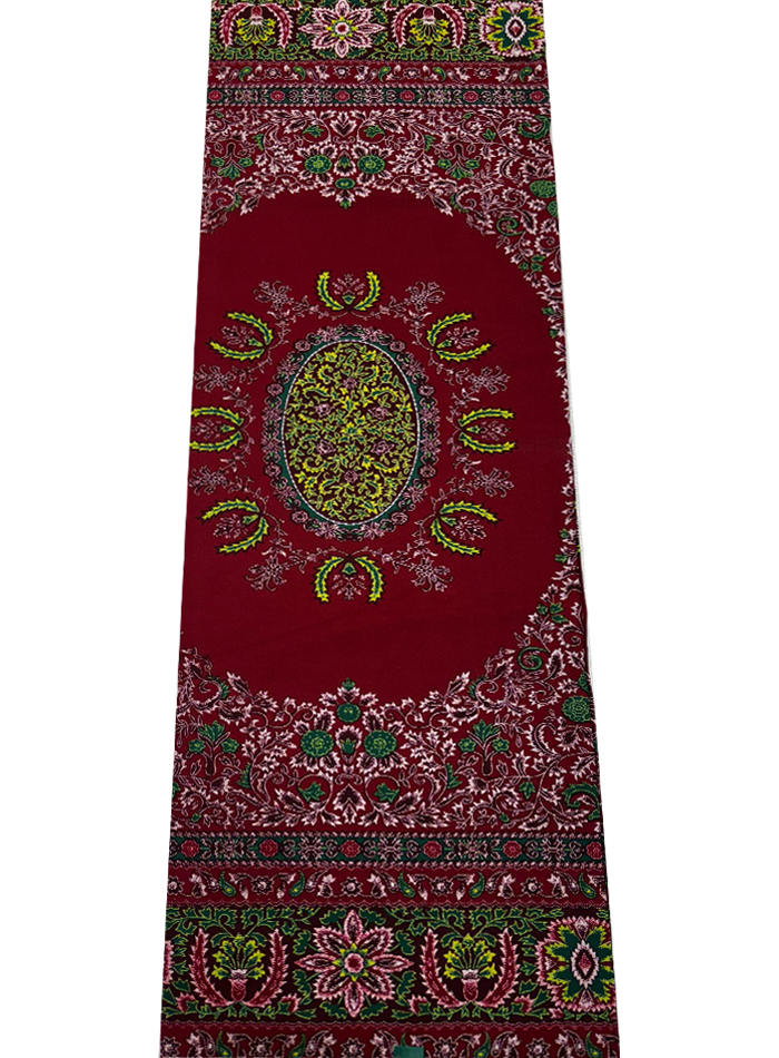 Hollandais Print -Java Design- Dark Red Yellow Green White Brown
