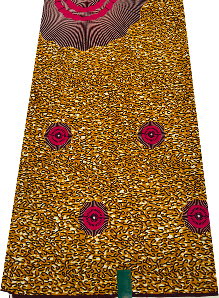 Hollandais Print -Pink Burgundy White Brown Golden Brown