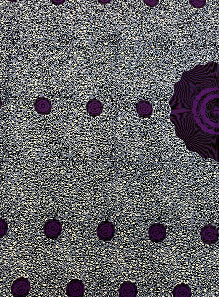 Hollandais Print -Purple White Black Blue-Purple