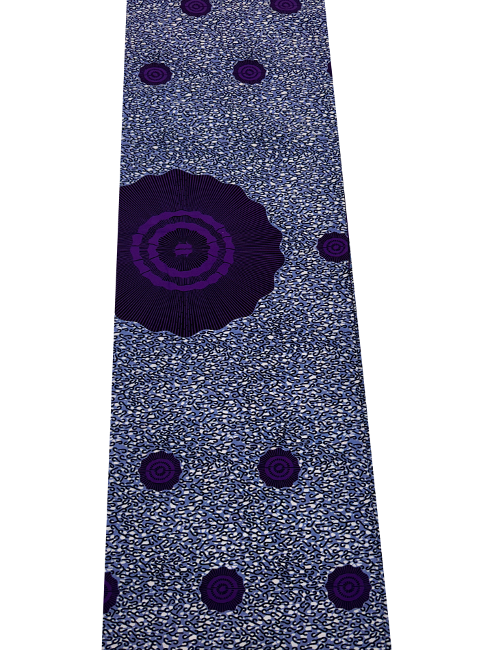 Hollandais Print -Purple White Black Blue-Purple