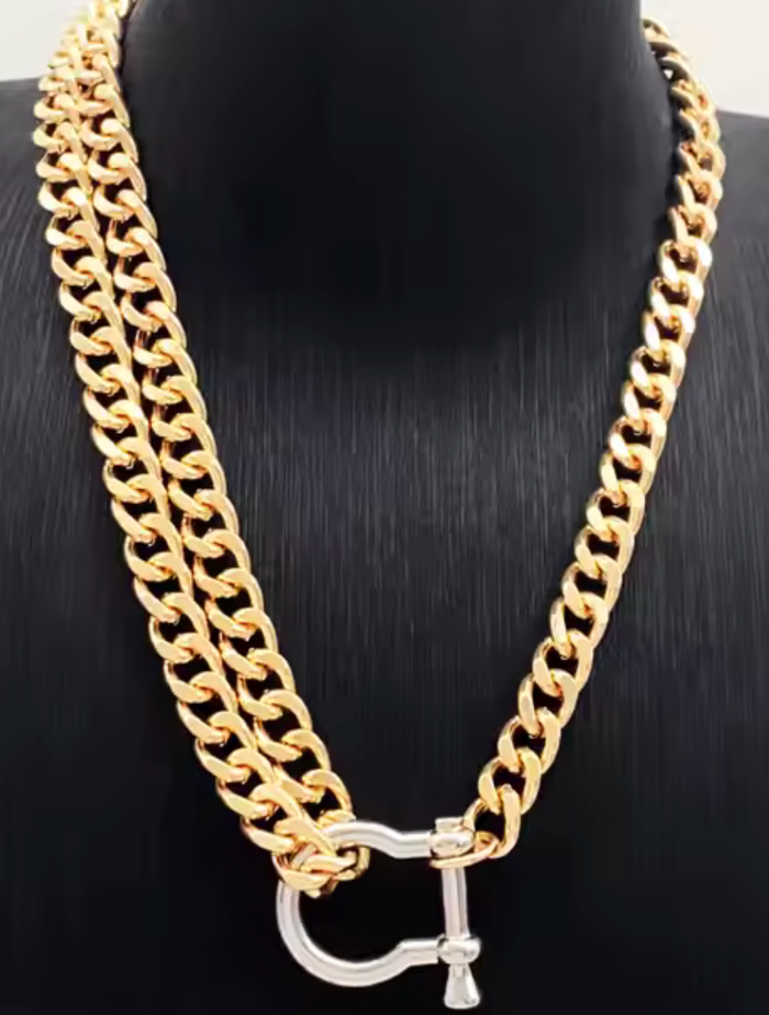 Horse Bit Double Wrap Necklace