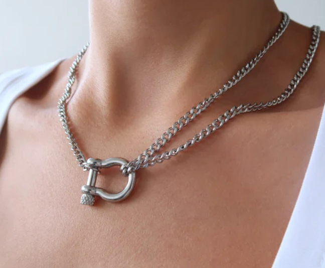 Horse Bit Double Wrap Necklace