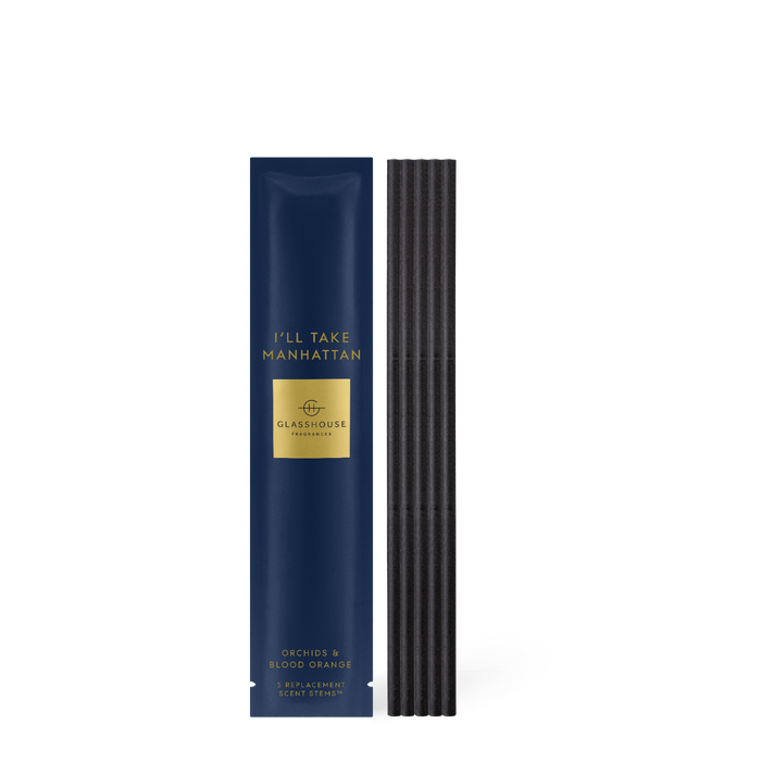 Glasshouse I'll Take Manhattan Replacement Scent Stems