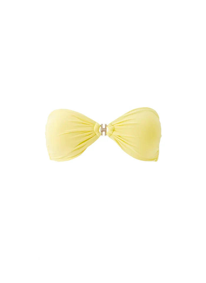 Swimwear Melissa Odabash Istanbul  Bandeau Link Bikini Top Yellow Apoella