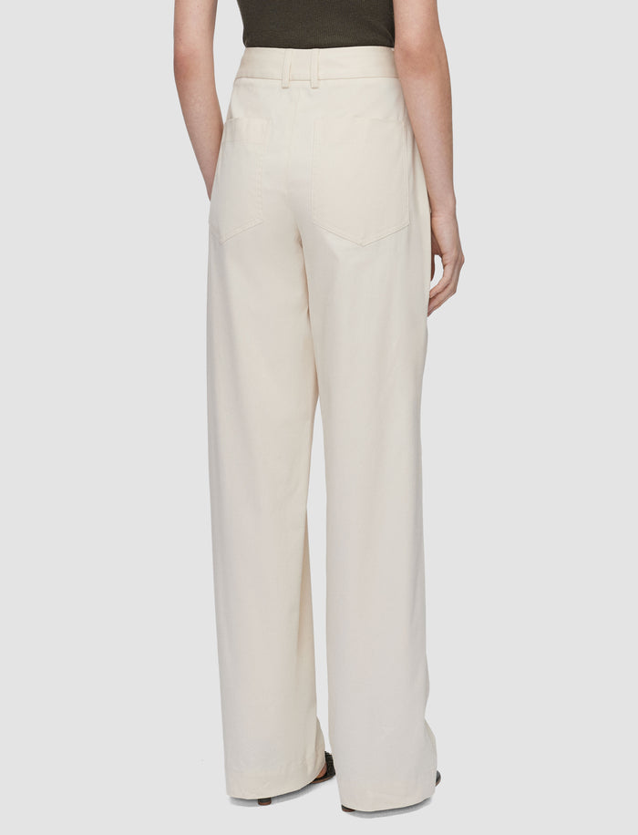 White Jaber Light Cotton Stretch Trousers - Joseph