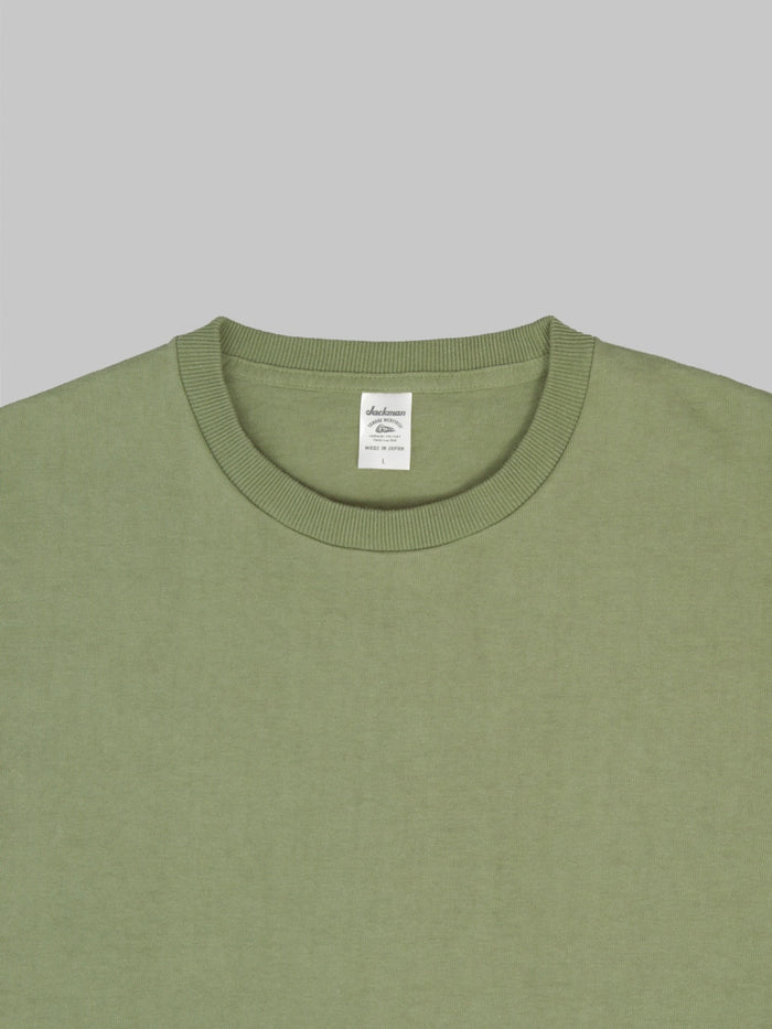 Jackman Dotsume TShirt Olive collar