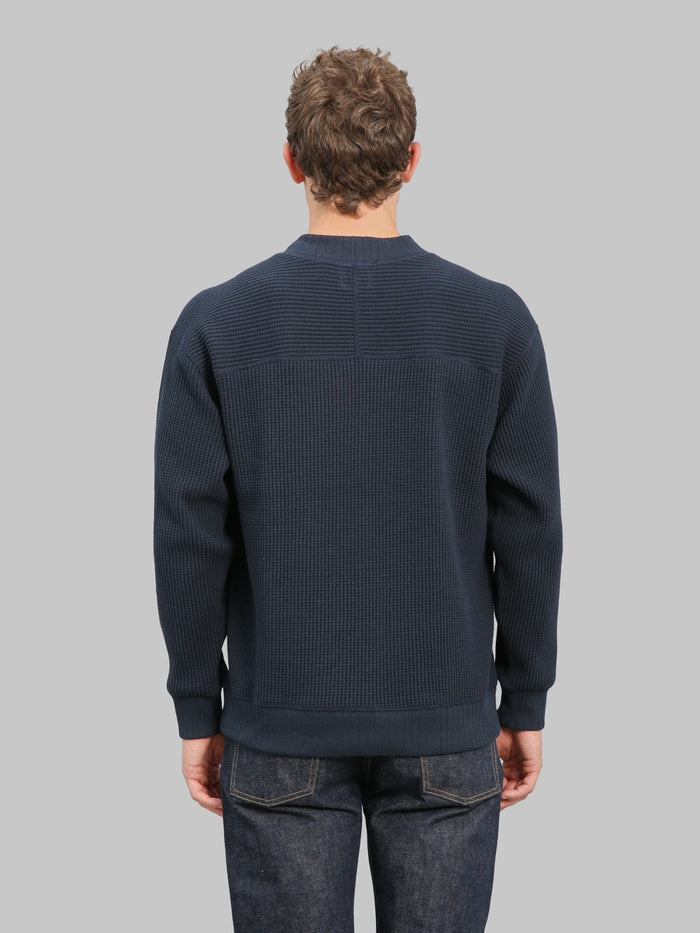 Jackman Waffle Midneck Sweater Dark Navy 2026