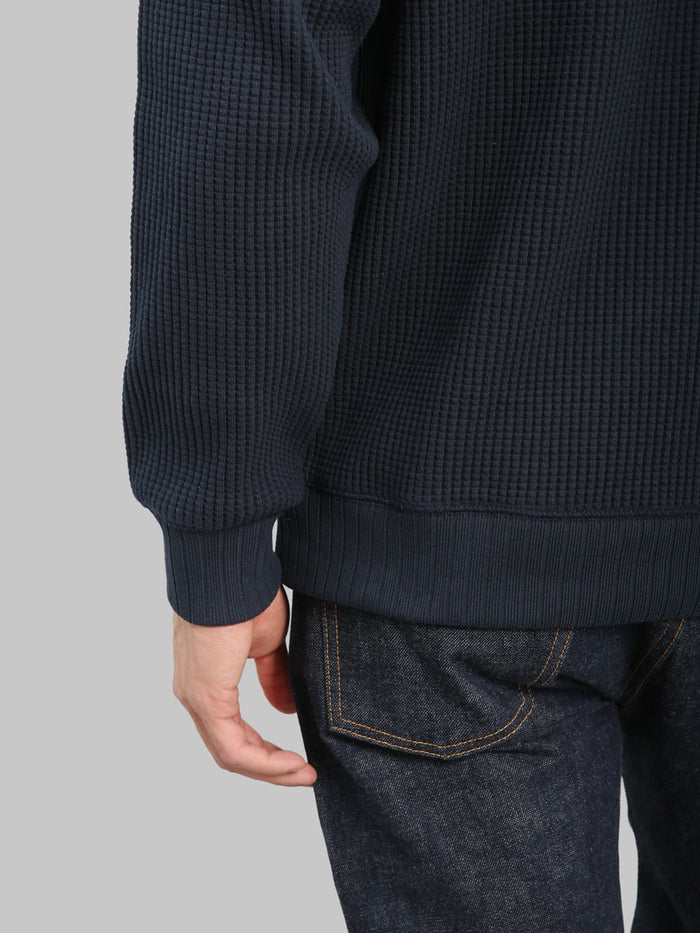 Jackman Waffle Midneck Sweater Dark Navy 2026