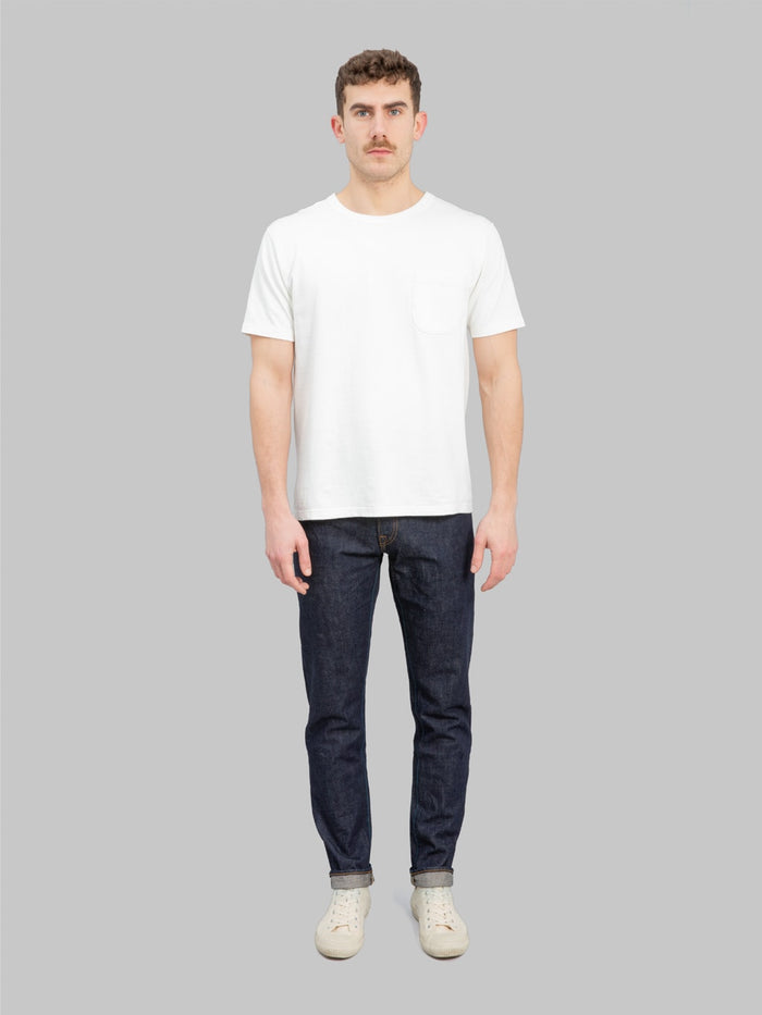Japan Blue J304 Africa cotton Circle Straight selvedge Jeans front look