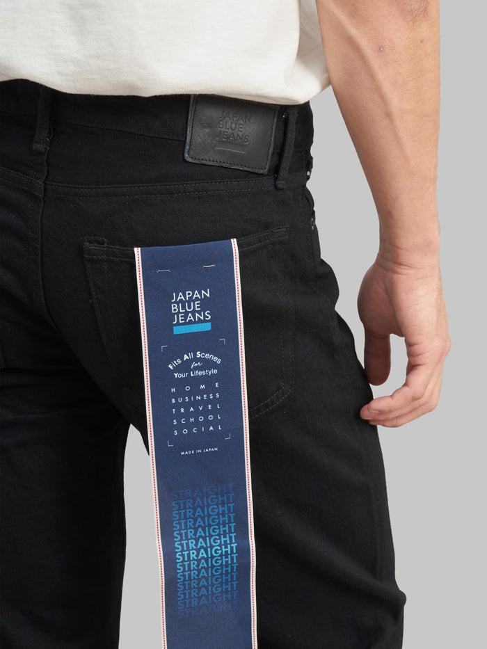 japan blue j314 us cotton circle straight black selvedge jeans back pocket