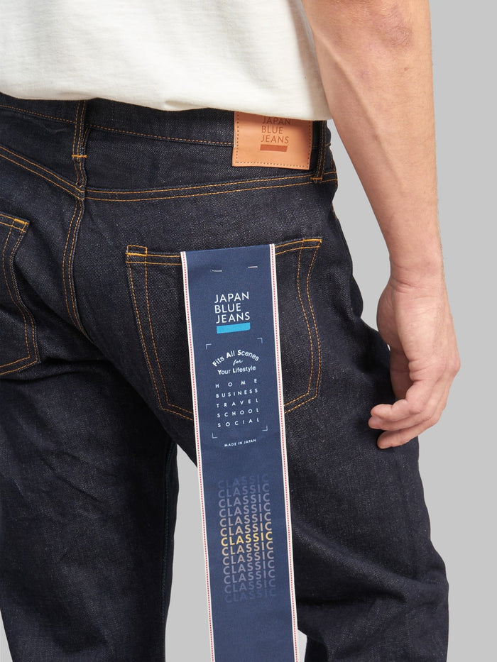 japan blue j414 us cotton circle classic straight selvedge jeans back pocket