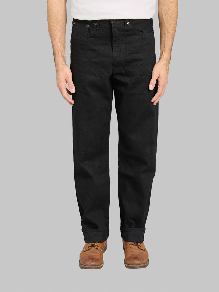 Japan Blue J514 14oz Loose Straight Black Jeans front