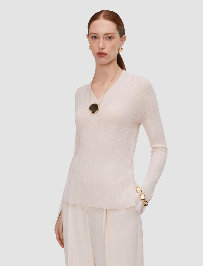 Jardin Silk Cotton Rib Jumper
