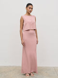 Candy Is 5'6" & Wears Size UK S|Jasmin Knit Waistcoat - Pink
