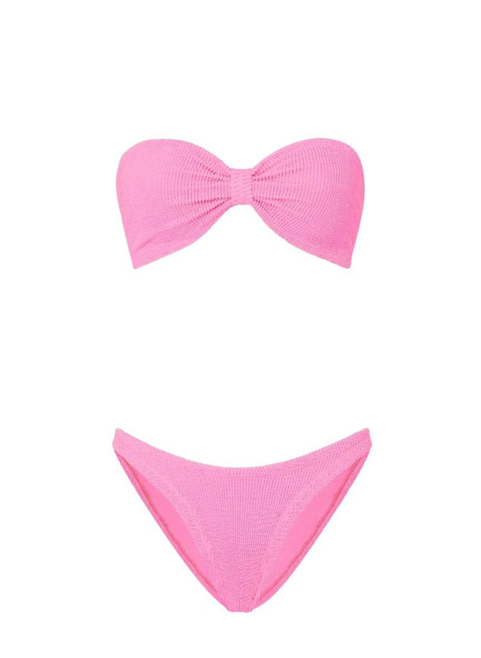 Bikini Hunza G Jean Bandeau Classic Bikini Bubblegum O/S / Bubblegum Apoella