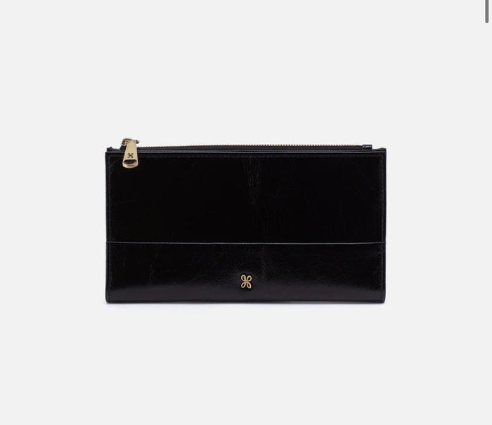 Hobo Jill Large Bifold Wallet Black