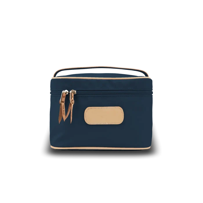 Jon Hart Makeup Case | Navy Coated Canvas - JH Symbol