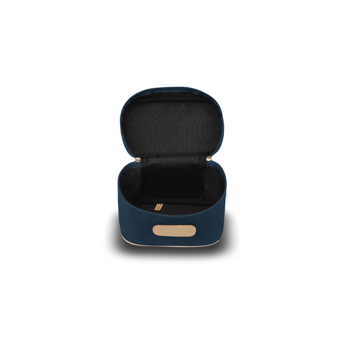 Jon Hart Makeup Case | Navy Coated Canvas - JH Symbol