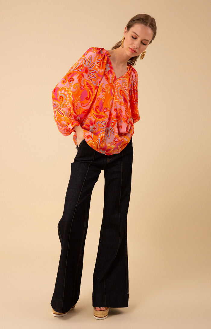 Josie Silk Top, color_pink
