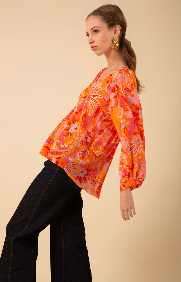 Josie Silk Top, color_pink