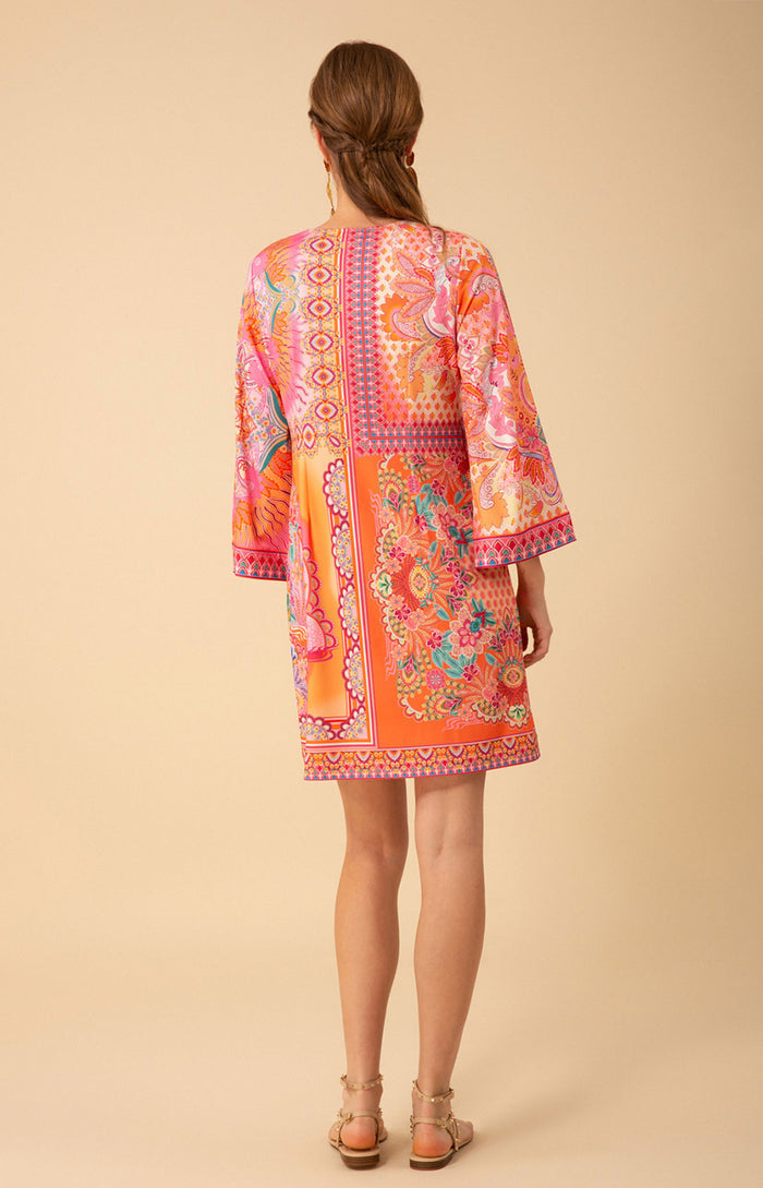 Juniper Jersey Dress Beaded, color_orange