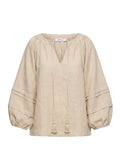 Blouses APOELLA Kalli Balloon Sleeve Top Beige Apoella