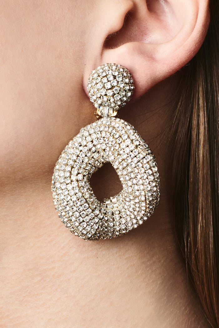 KATE CLEAR CRYSTAL DROP EARRINGS