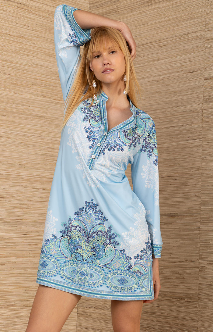 Keyla Jersey Dress, color-Blue