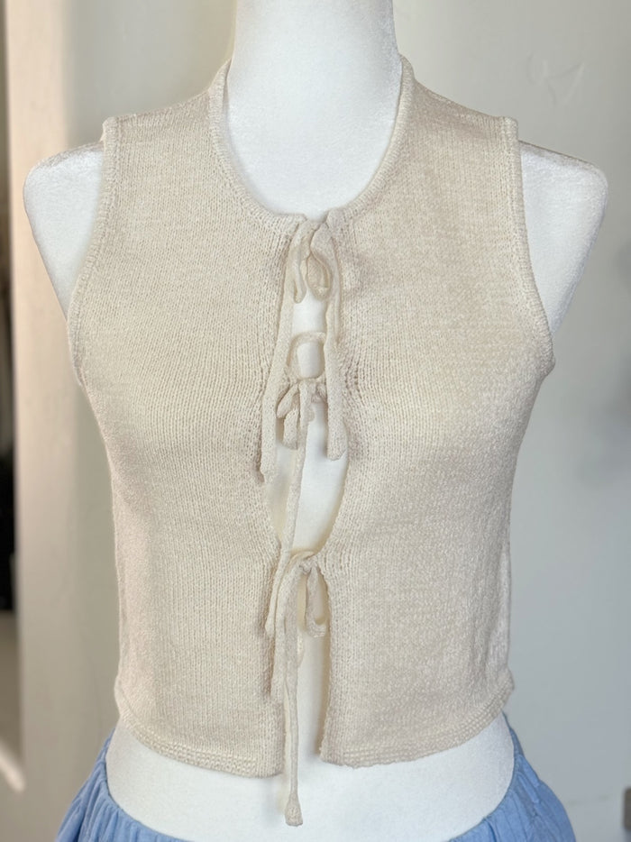 Knit Vest Tie Top image 3
