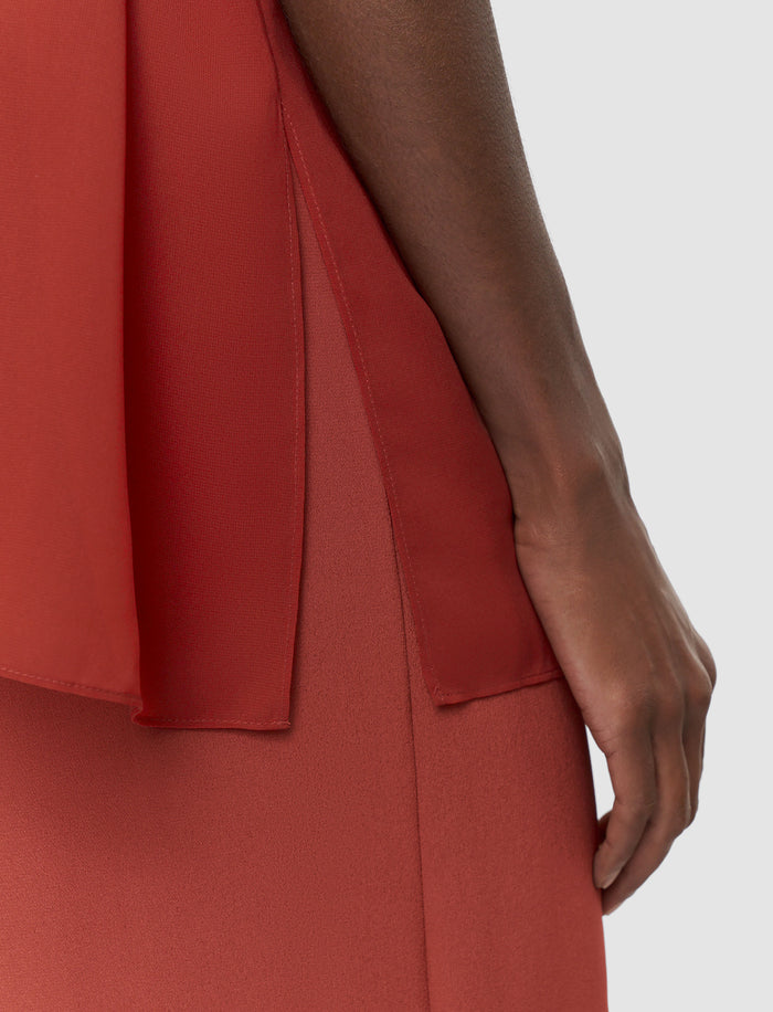 Red Kniza Crepe de Soie Silk Blouse - Joseph
