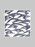 Kobashi Studio Japanese Chrysanthemum Bandana White and Navy "Kiku-sui"