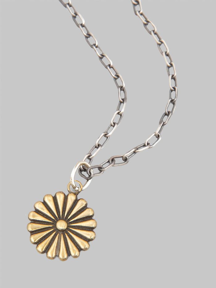 Kobashi Studio Kikumon Charm Medium Brass front