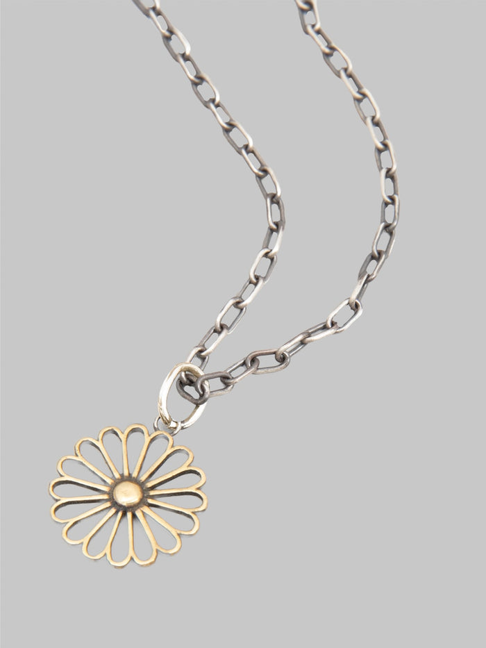 Kobashi Studio Kikumon Sukashi Charm Medium Brass front