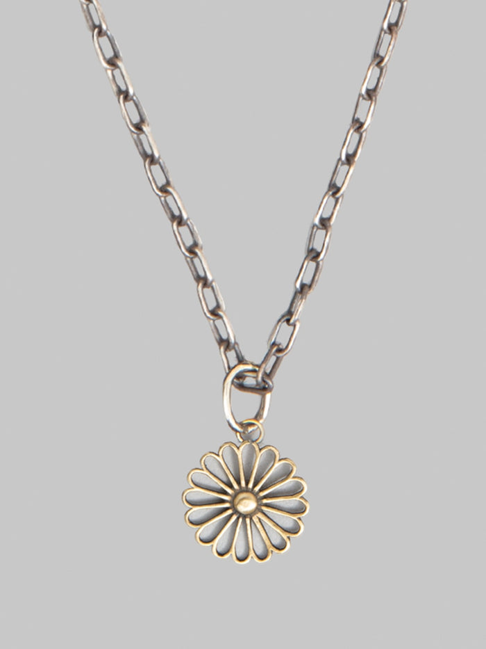 Kobashi Studio Kikumon Sukashi Charm Medium Brass necklace