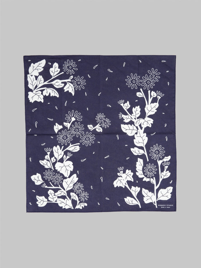 Kobashi Studio Modern Classic Kikumon Bandana Navy