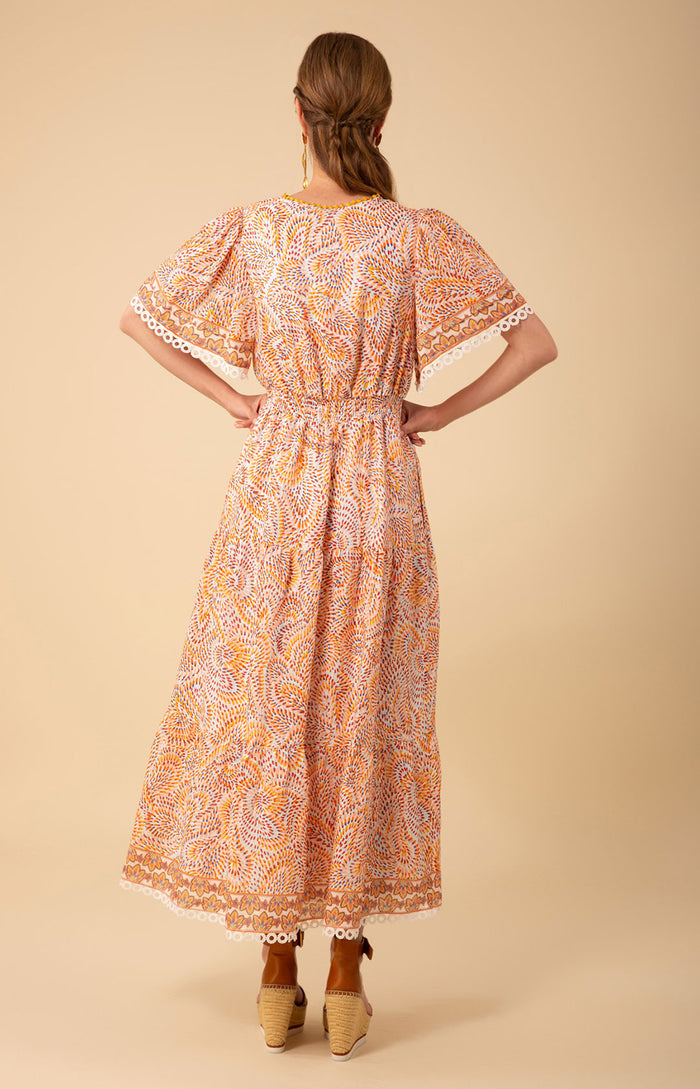 Kylie Linen Maxi Dress, color_ivory