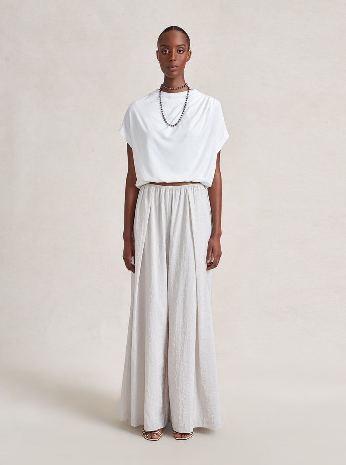 La Ligne - Jersey Milla Top in White - Kalifornia Jean Bar