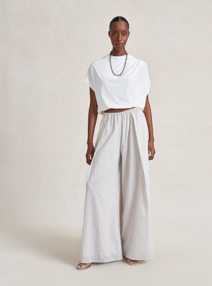 La Ligne - Jersey Milla Top in White - Kalifornia Jean Bar