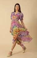 Lainey Tiered Chiffon Dress, color_blue