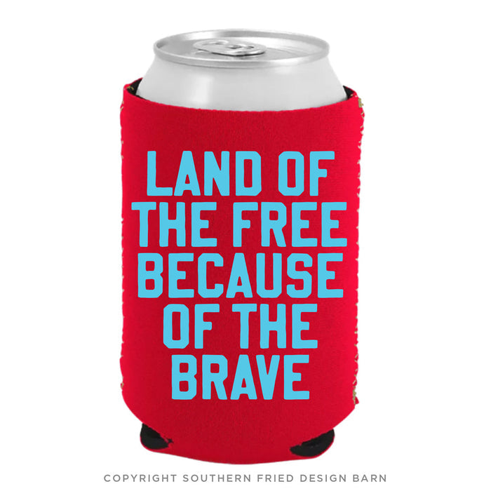 Southern Fried Design Barn Land of the Free Coozie
