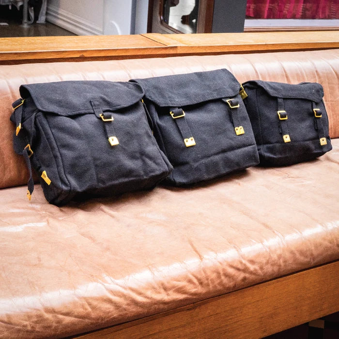 Large Canvas Haversack - Black - Bushtracks - Shoulder Bags