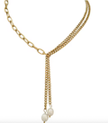Lariat & Pearl Necklace
