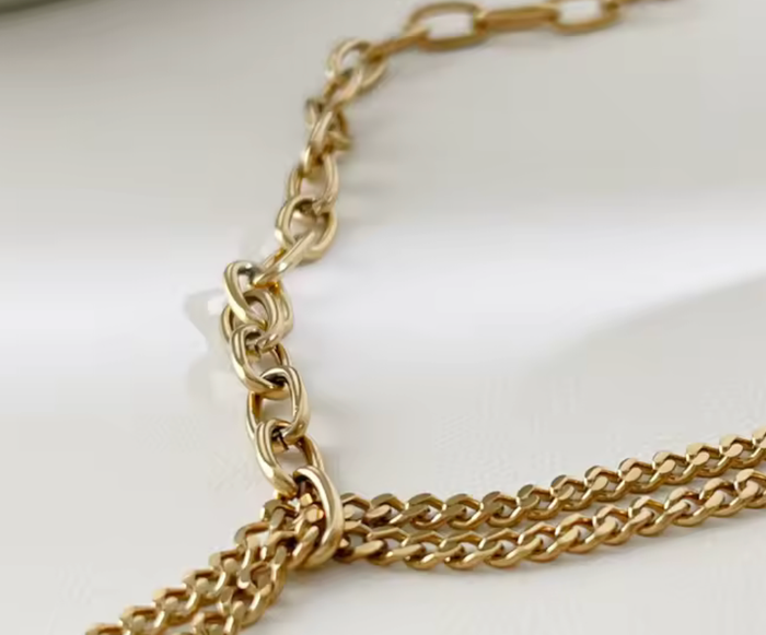 Lariat & Pearl Necklace