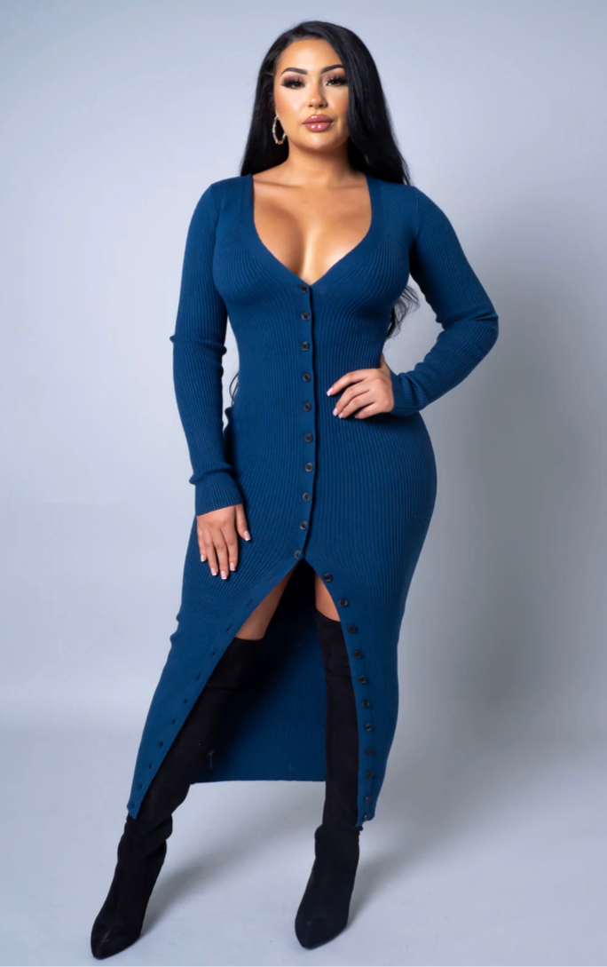 Layla Button Down Sweater Dress image 2